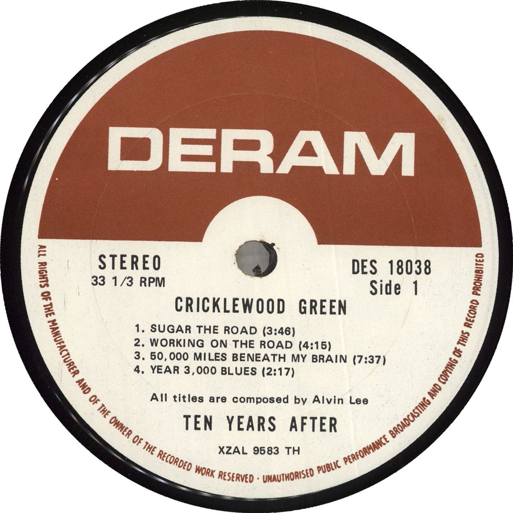 Ten Years After Cricklewood Green US vinyl LP album (LP record) TYALPCR717069