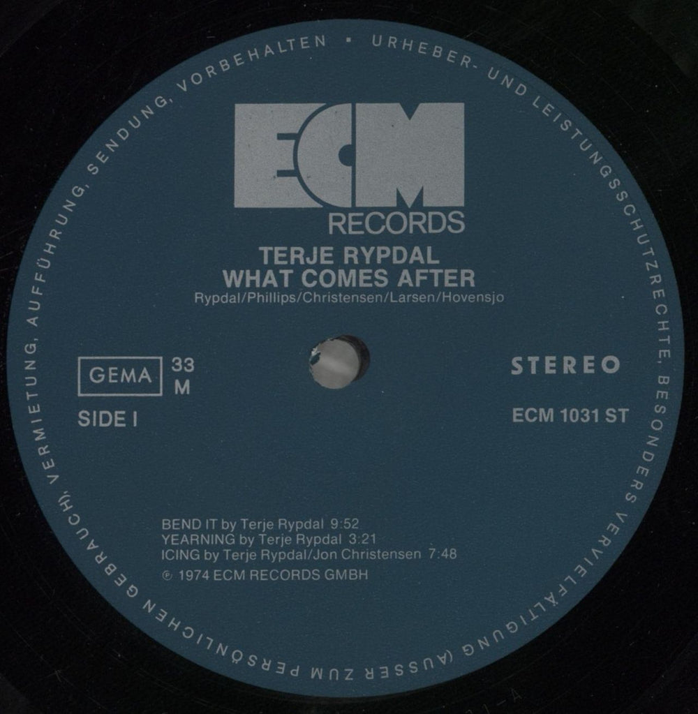 Terje Rypdal What Comes After - EX German vinyl LP album (LP record) VGRLPWH857190