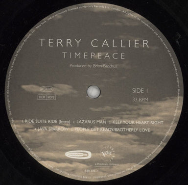 Terry Callier Timepeace UK vinyl LP album (LP record) T7CLPTI852608