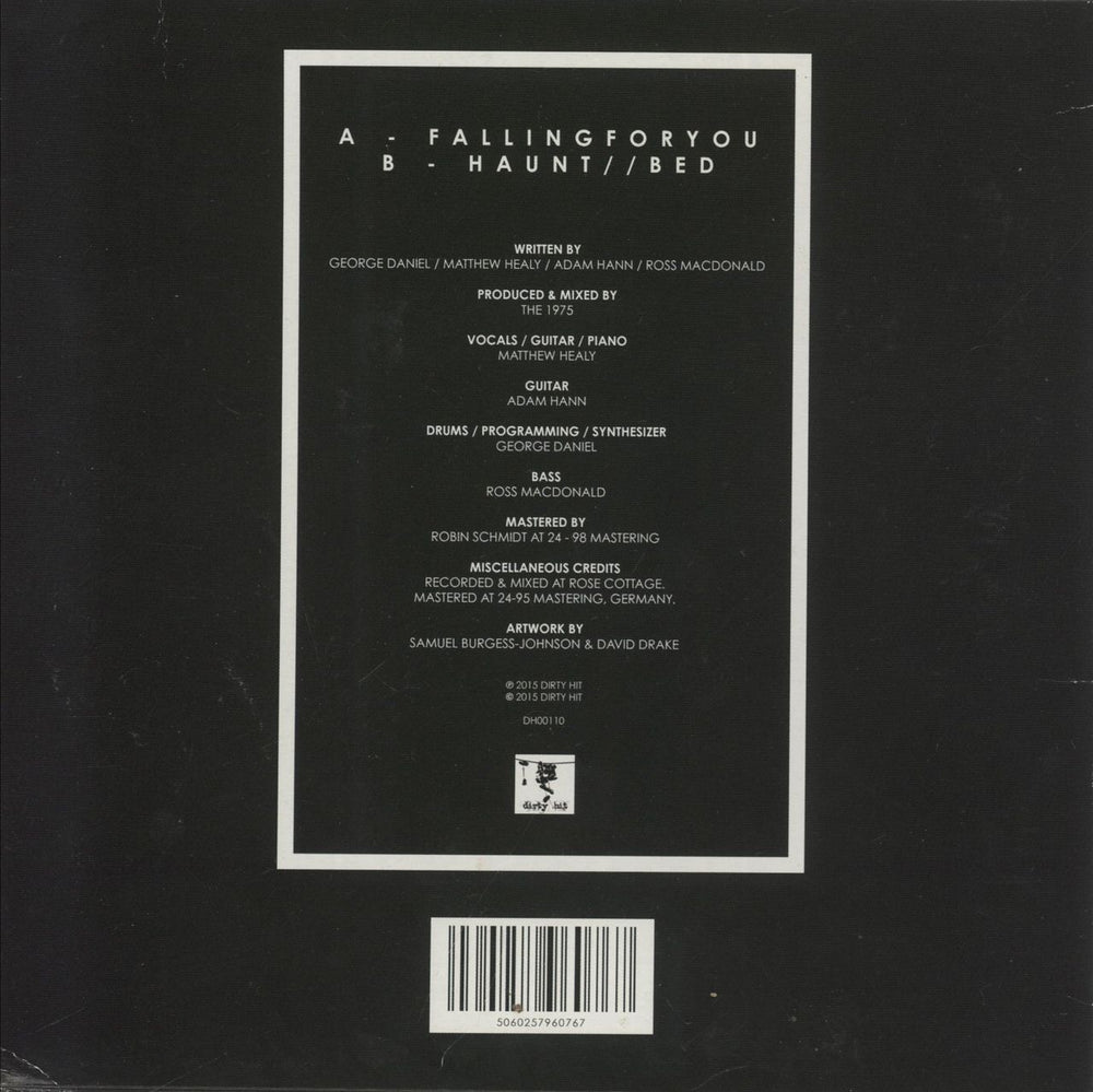 The 1975 Fallingforyou - Clear Vinyl - EX UK 7" vinyl single (7 inch record / 45) 5060257960767