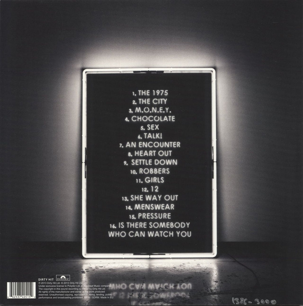 The 1975 The 1975 - Black & White Split Vinyl UK 2-LP vinyl record set (Double LP Album) 602537405152