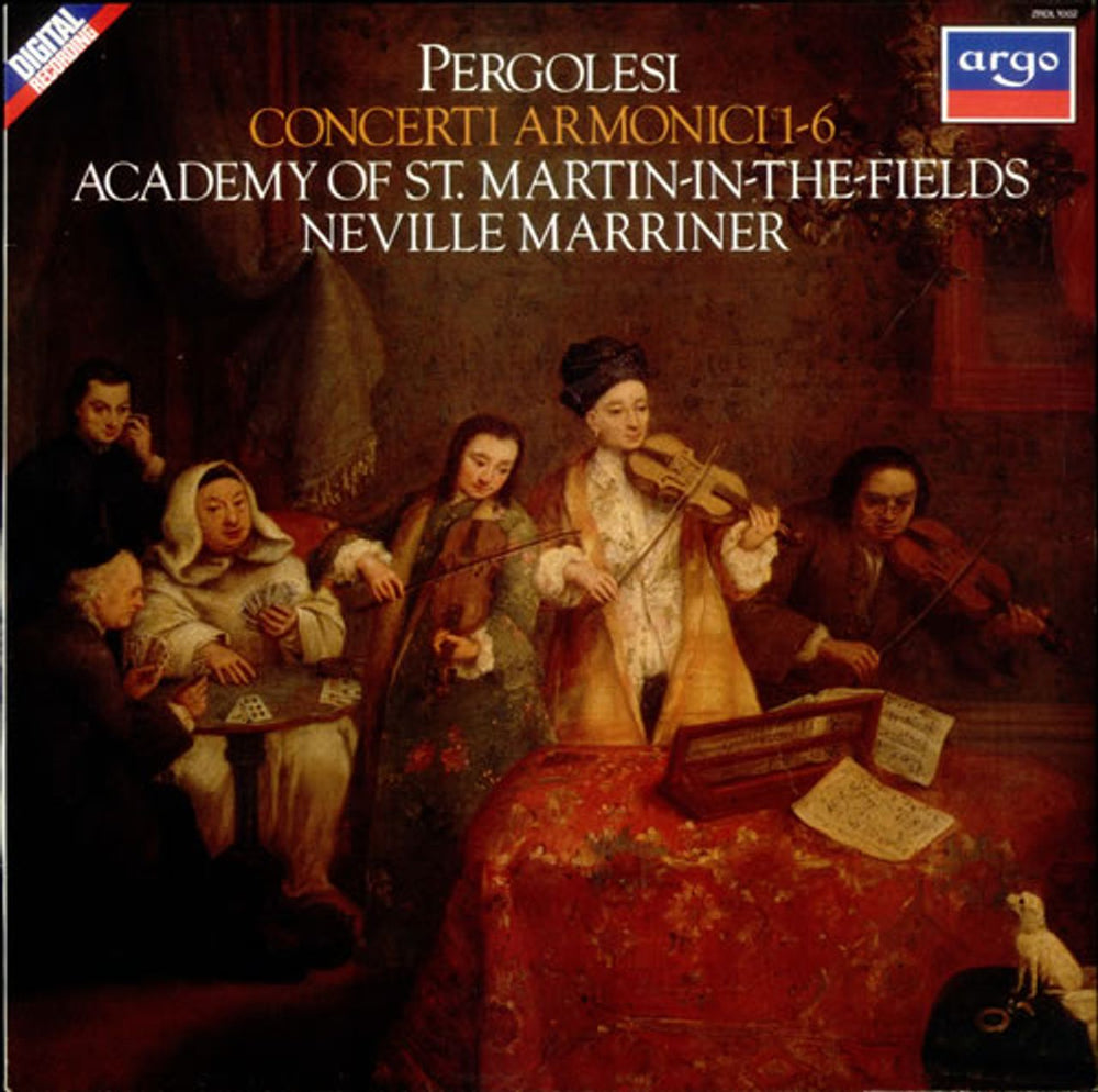 The Academy Of St. Martin-In-The-Fields Pergolesi: Concerti Armonici 1-6 UK vinyl LP album (LP record) ZRDL1002