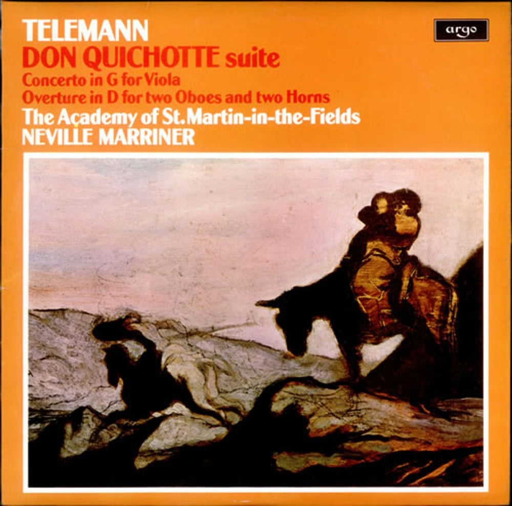 The Academy Of St. Martin-In-The-Fields Telemann: Don Quichotte Suite / Concerto In G For Viola UK vinyl LP album (LP record) ZRG836