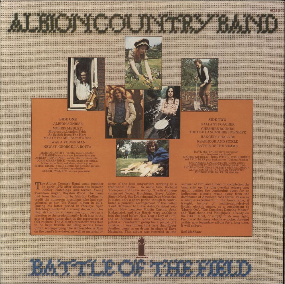 The Albion Band Battle Of The Field UK vinyl LP album (LP record)