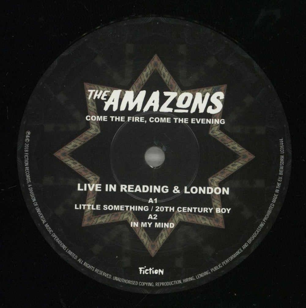 The Amazons Come the Fire, Come the Evening [Live in Reading & London] - Autographed UK 12" vinyl single (12 inch record / Maxi-single) X-I12CO881090
