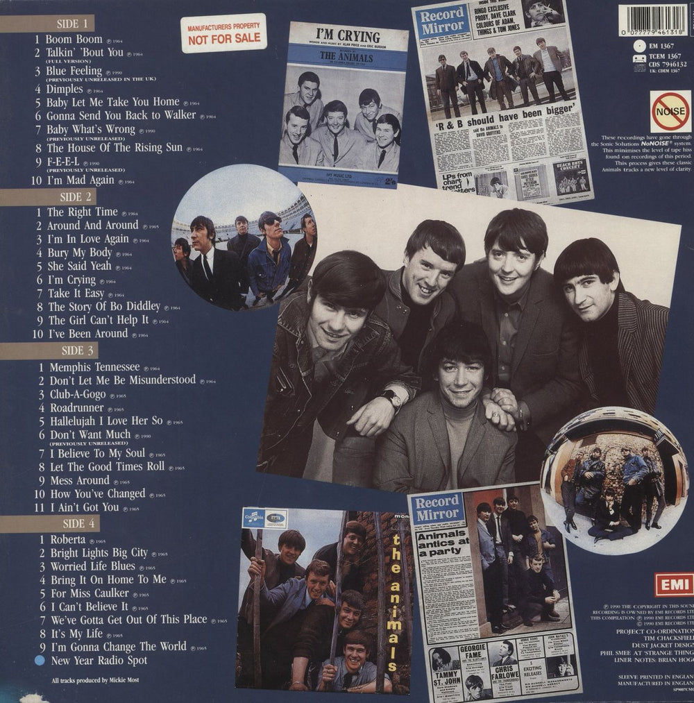 The Animals The Complete Animals UK Promo 2-LP vinyl record set (Double LP Album) 077779461318