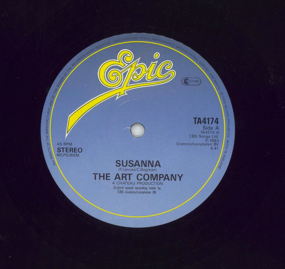 The Art Company Susanna UK 12" vinyl single (12 inch record / Maxi-single) T6A12SU530824