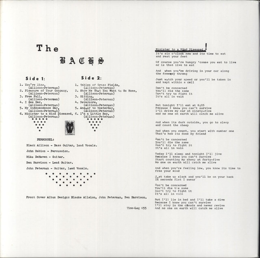 The Bachs Out Of The Bachs - 180 Gram US vinyl LP album (LP record)