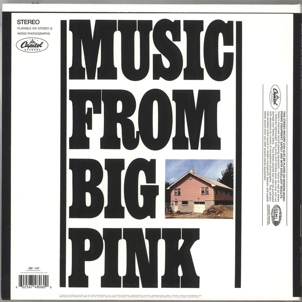 The Band Music From Big Pink UK 2-LP vinyl record set (Double LP Album) 602567480600