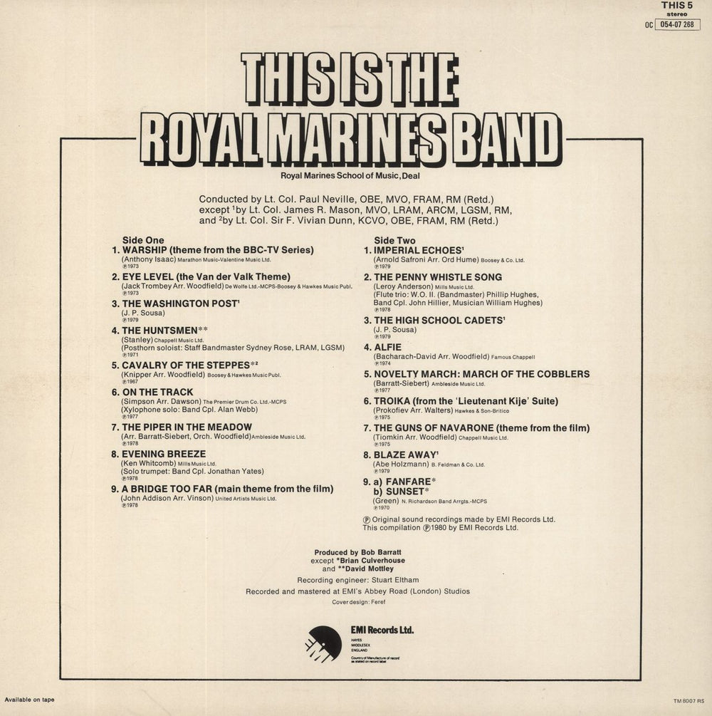 The Band Of H.M. Royal Marines This Is The Royal Marines Band UK vinyl LP album (LP record)