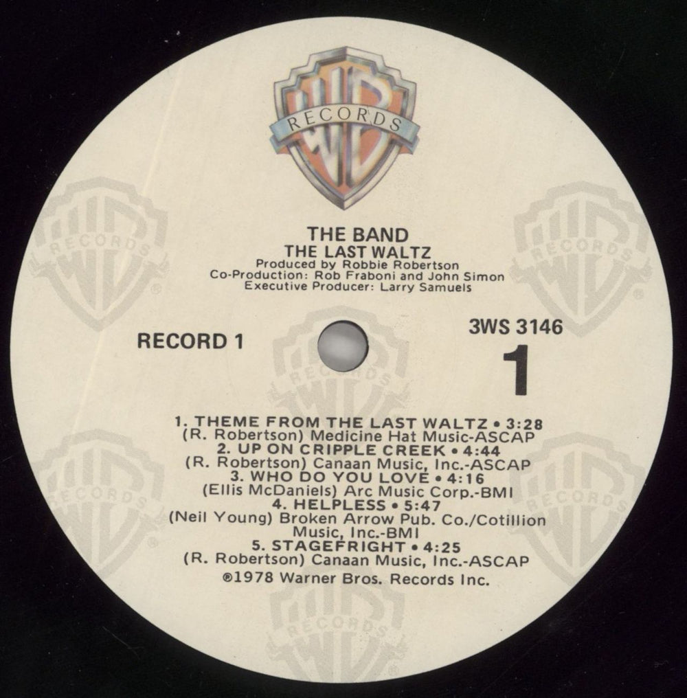 The Band The Last Waltz US 3-LP vinyl record set (Triple LP Album) T-B3LTH332812