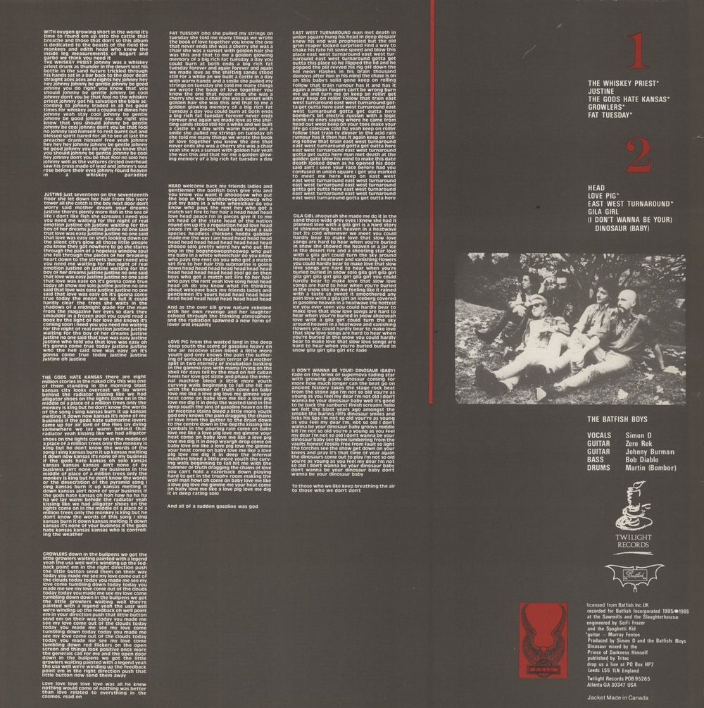 The Batfish Boys Head US vinyl LP album (LP record)