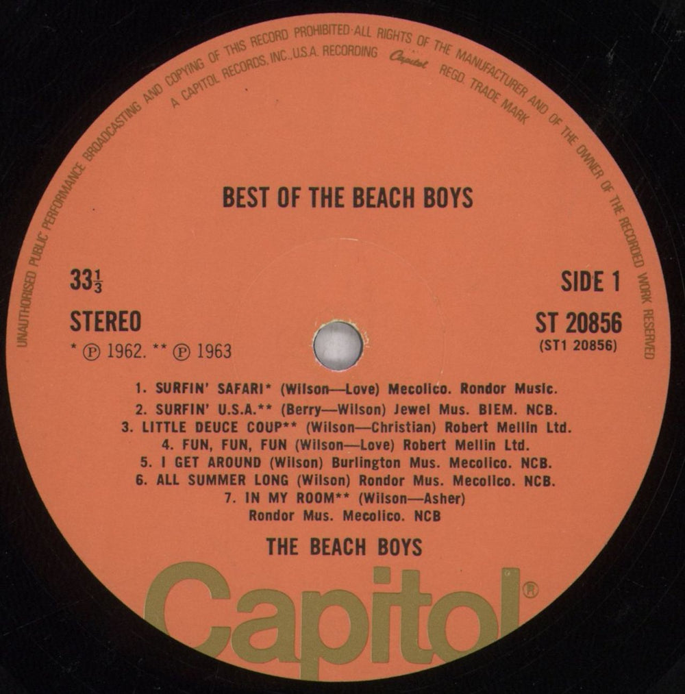 The Beach Boys Best Of The Beach Boys - 3rd UK vinyl LP album (LP record) BBOLPBE412008