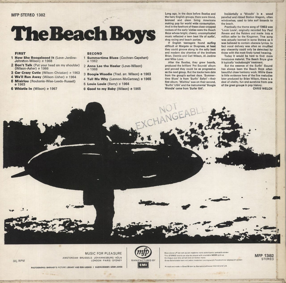 The Beach Boys The Beach Boys UK vinyl LP album (LP record)