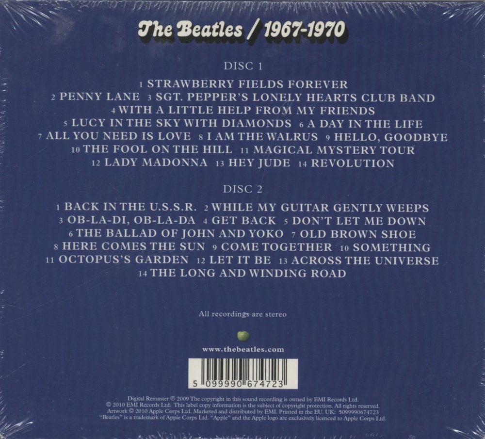 The Beatles 1967-1970 [The Blue Album] - Sealed UK 2 CD album set (Double CD) 5099990674723