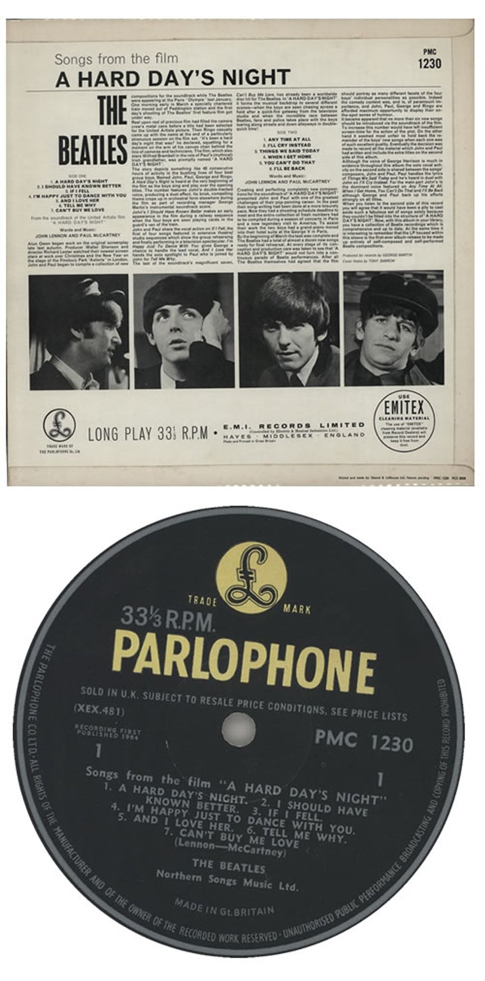 The Beatles A Hard Day's Night - 1st - G&L UK vinyl LP album (LP record) BTLLPAH59610