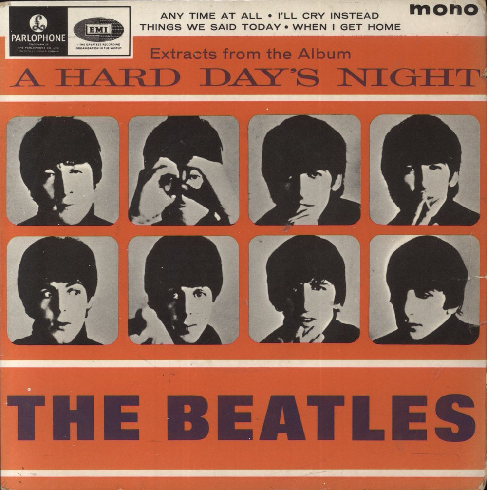 The Beatles A Hard Day's Night No. 2 EP - 1st - EX UK 7" vinyl single (7 inch record / 45) GEP8924