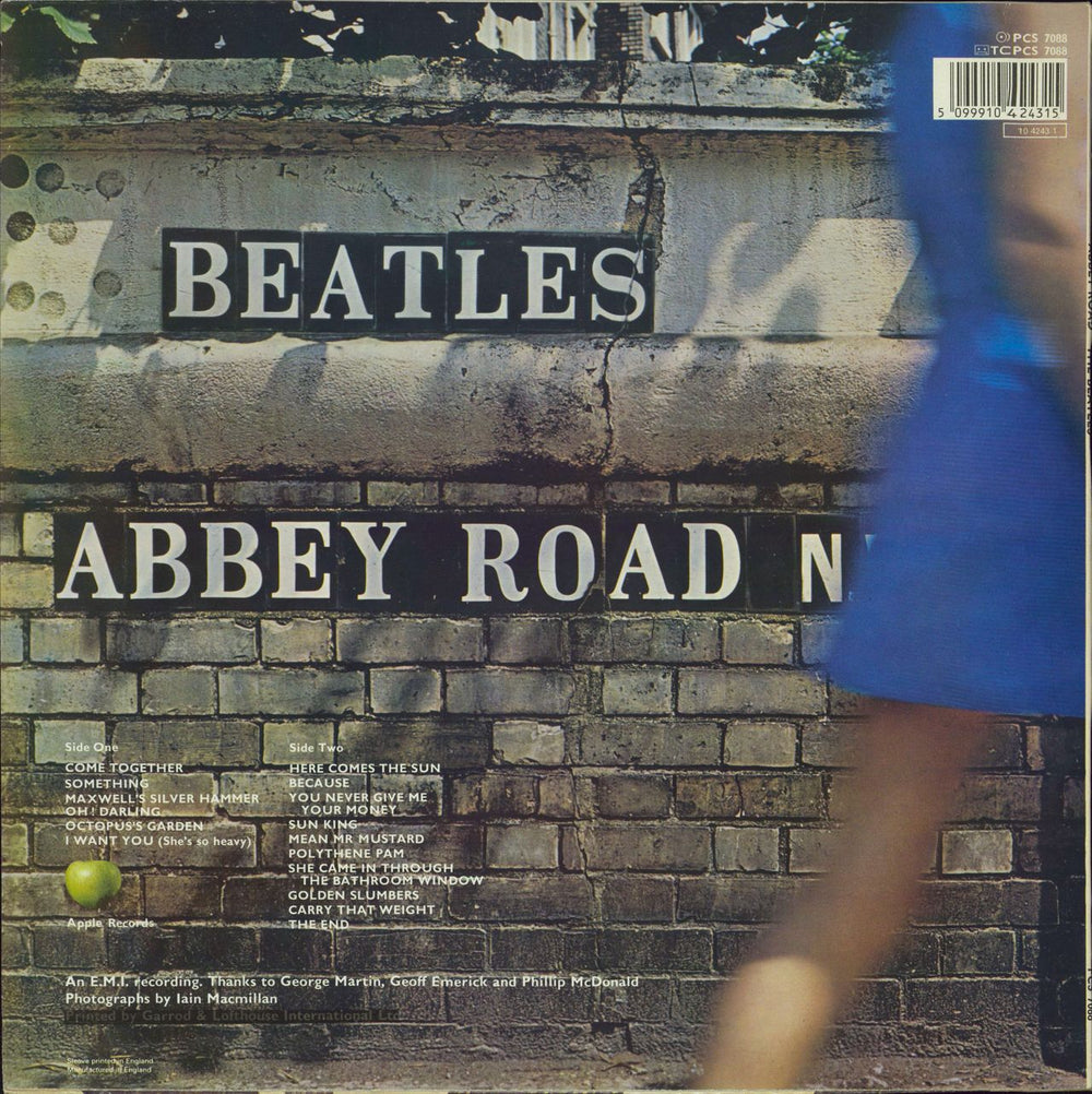 The Beatles Abbey Road - EX - barcoded UK vinyl LP album (LP record) 5099910424315