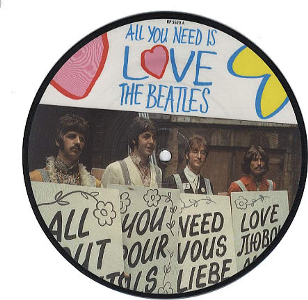 The Beatles All You Need Is Love UK 7" vinyl picture disc (7 inch picture disc single) RP5620