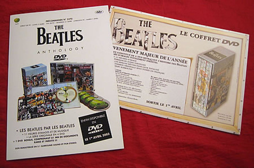 The Beatles Anthology French Promo handbill SALES PRESENTERS