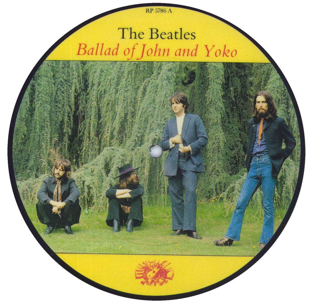 The Beatles Ballad Of John And Yoko + Insert UK 7" vinyl picture disc (7 inch picture disc single) BTL7PBA38787