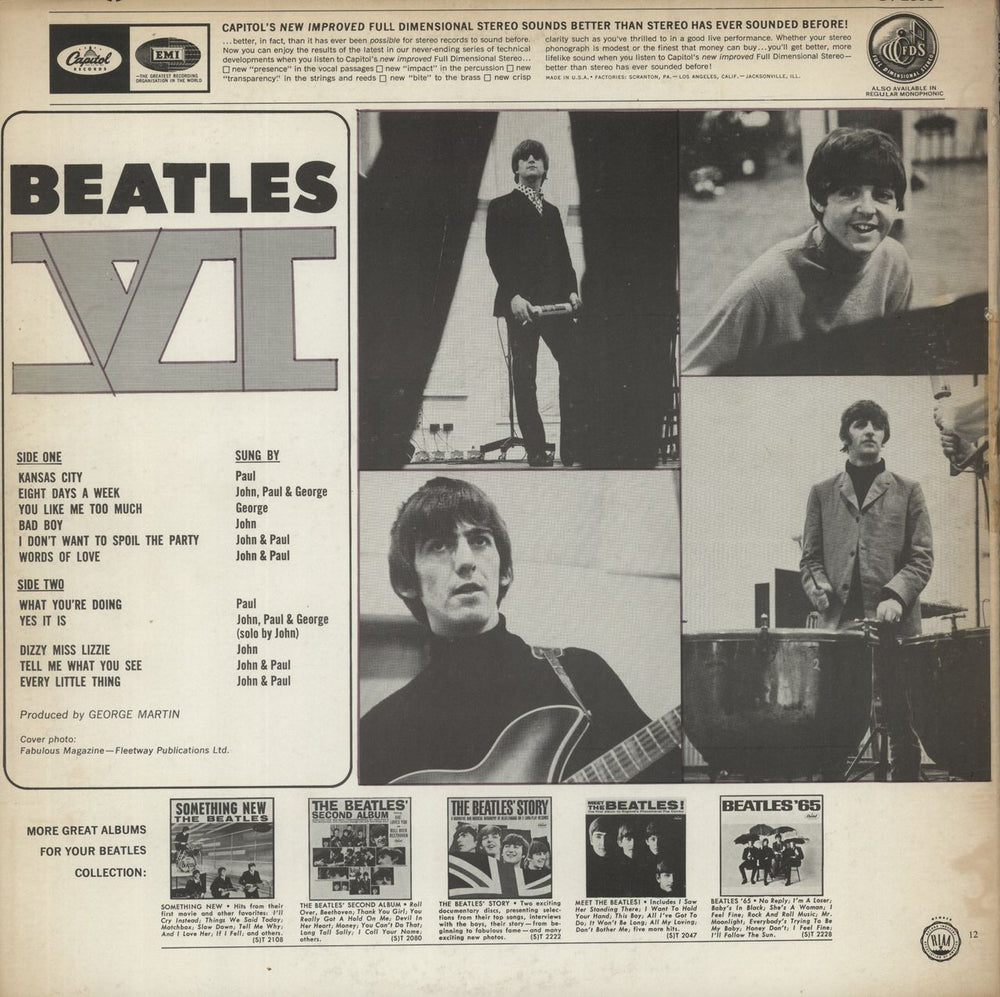 The Beatles Beatles VI - Mfd By Apple - RIAA - EX US vinyl LP album (LP record)