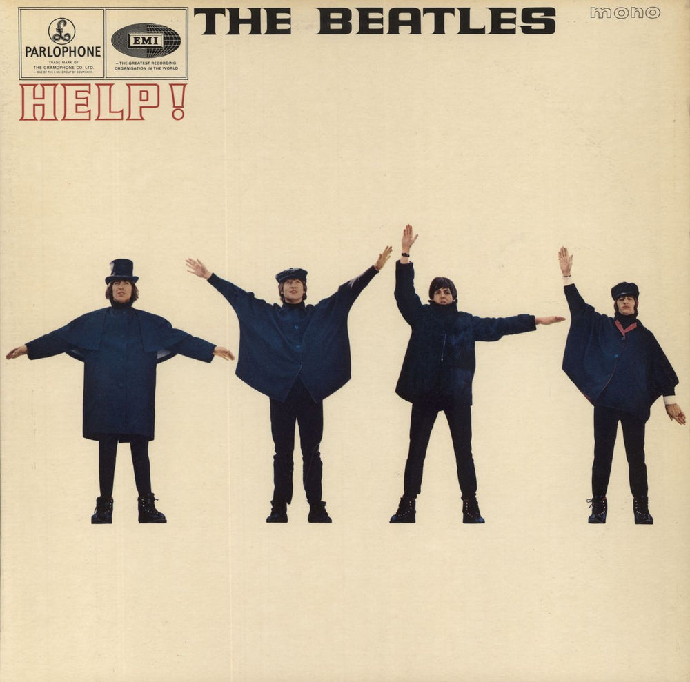 The Beatles Help! - 1st (C) - EX UK vinyl LP album (LP record) PMC1255