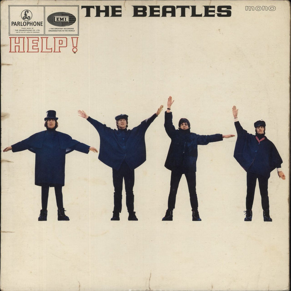 The Beatles Help! - 1st (C) - VG UK vinyl LP album (LP record) PMC1255