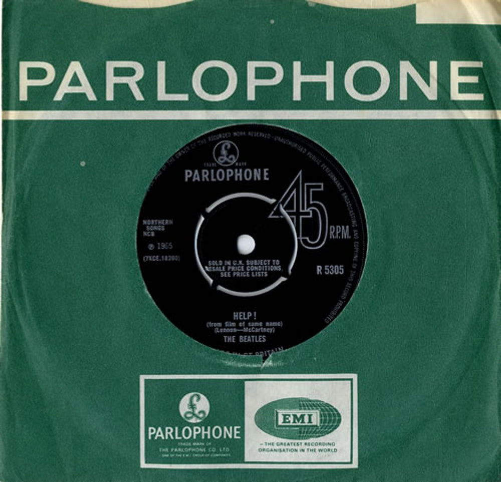 The Beatles Help! - 2nd UK 7" vinyl single (7 inch record / 45) R5305