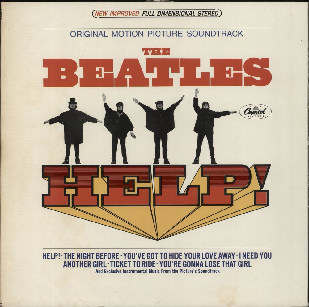 The Beatles Help! - Apple - VG US vinyl LP album (LP record) SMAS2386