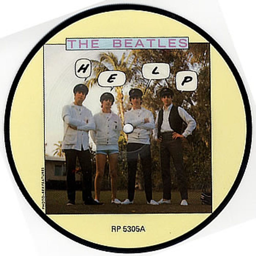 The Beatles Help UK 7" vinyl picture disc (7 inch picture disc single) RP5305