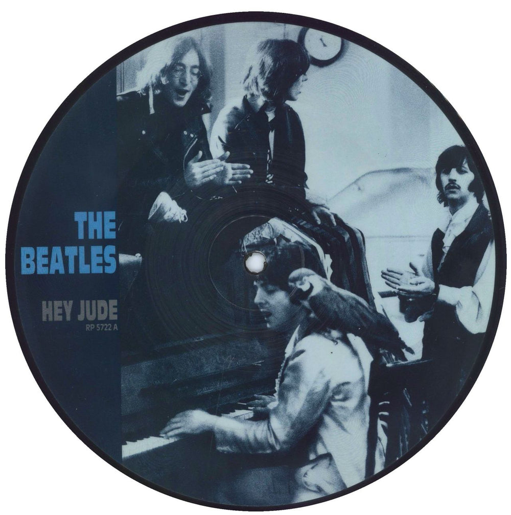 The Beatles Hey Jude + Insert UK 7" vinyl picture disc (7 inch picture disc single) BTL7PHE24662