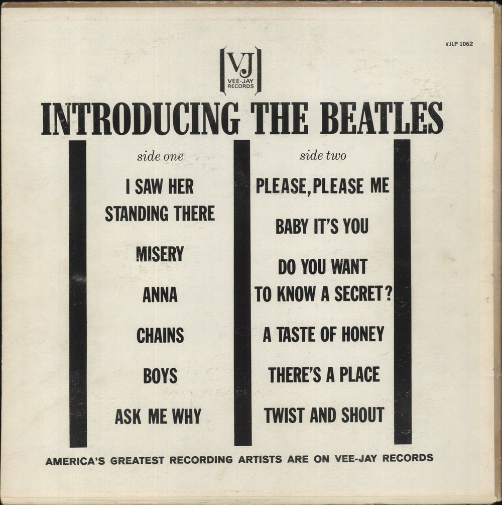 The Beatles Introducing The Beatles - Version Two - Monarch Pressing US vinyl LP album (LP record)