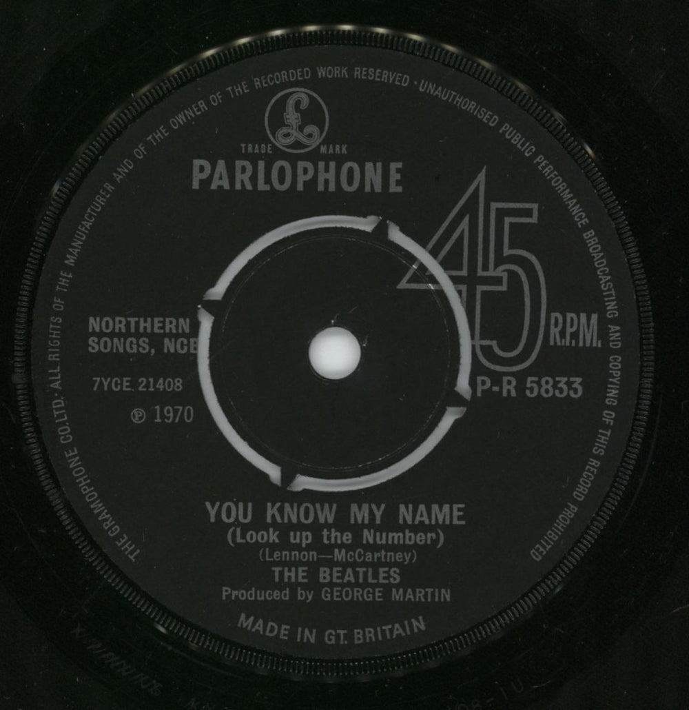 The Beatles Let It Be - Export Single UK 7" vinyl single (7 inch record / 45)