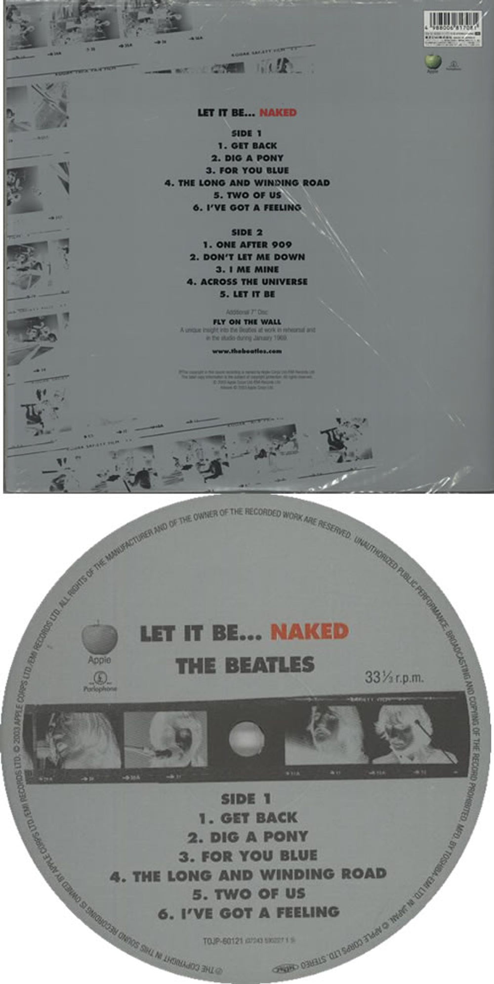 The Beatles Let It Be... Naked + Bonus 7" Japanese vinyl LP album (LP record) BTLLPLE316317