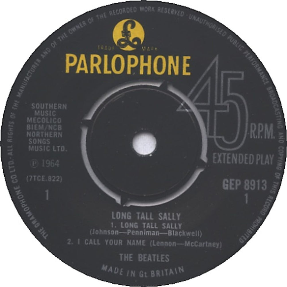 The Beatles Long Tall Sally EP - 3rd - 4pr UK 7" vinyl single (7 inch record / 45) BTL07LO266406