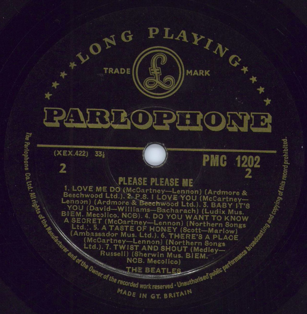 The Beatles Please Please Me - 1st - VG+ UK vinyl LP album (LP record)