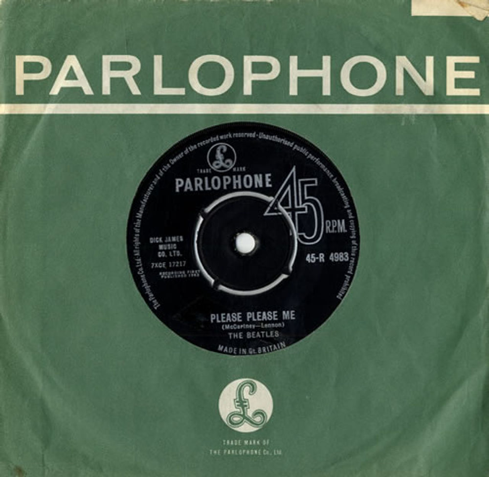 The Beatles Please Please Me - 2nd UK 7" vinyl single (7 inch record / 45) 45-R4983