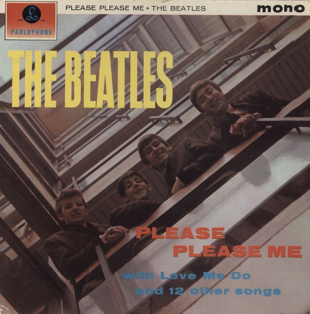 The Beatles Please Please Me - 2nd - VG UK vinyl LP album (LP record) PMC1202