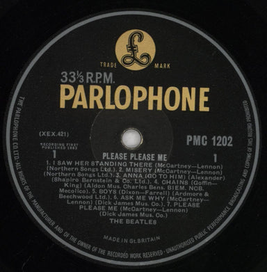 The Beatles Please Please Me - 5th EJD UK vinyl LP album (LP record) BTLLPPL834350
