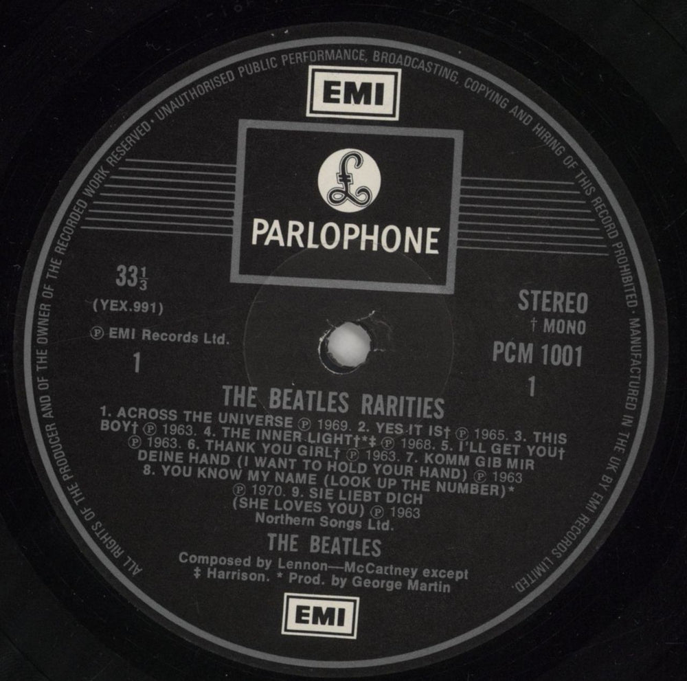 The Beatles Rarities - All Rights UK vinyl LP album (LP record) BTLLPRA601232