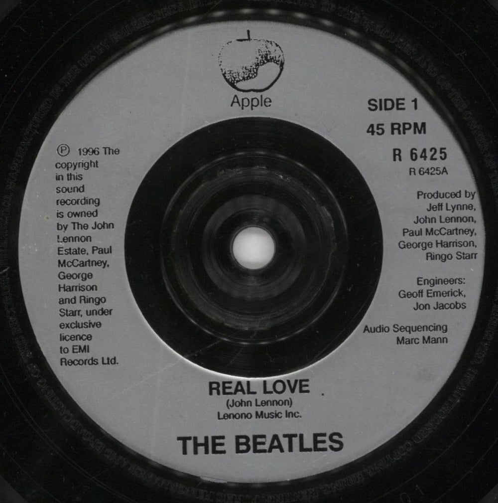 The Beatles Real Love - EX UK 7" vinyl single (7 inch record / 45) BTL07RE858179