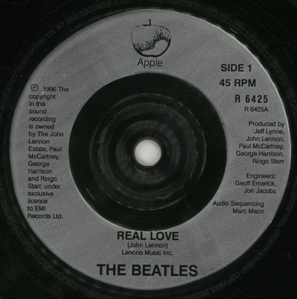 The Beatles Real Love UK 7" vinyl single (7 inch record / 45) BTL07RE61093