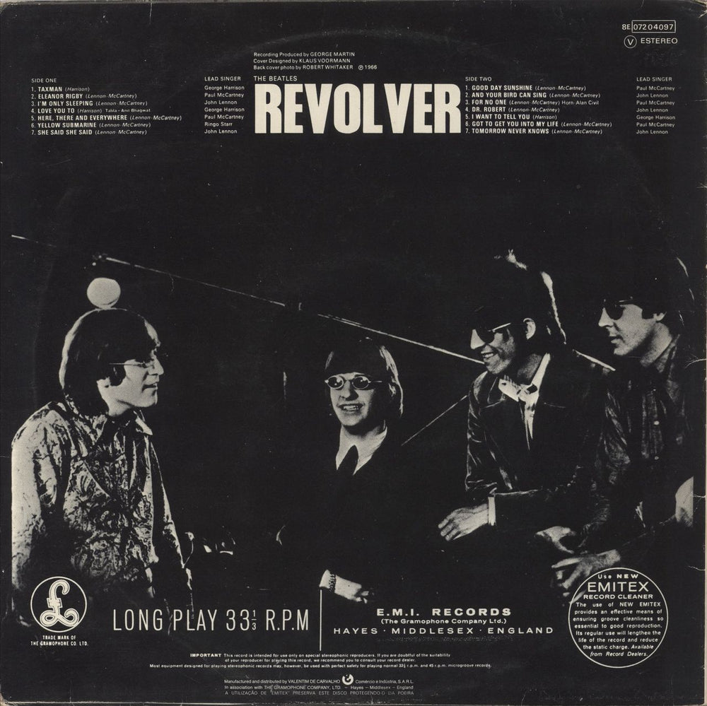 The Beatles Revolver Portugese vinyl LP album (LP record)