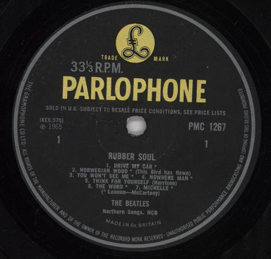 The Beatles Rubber Soul - 1st - Loud Cut - EJ - VG - Thin Pressing UK vinyl LP album (LP record) BTLLPRU834354