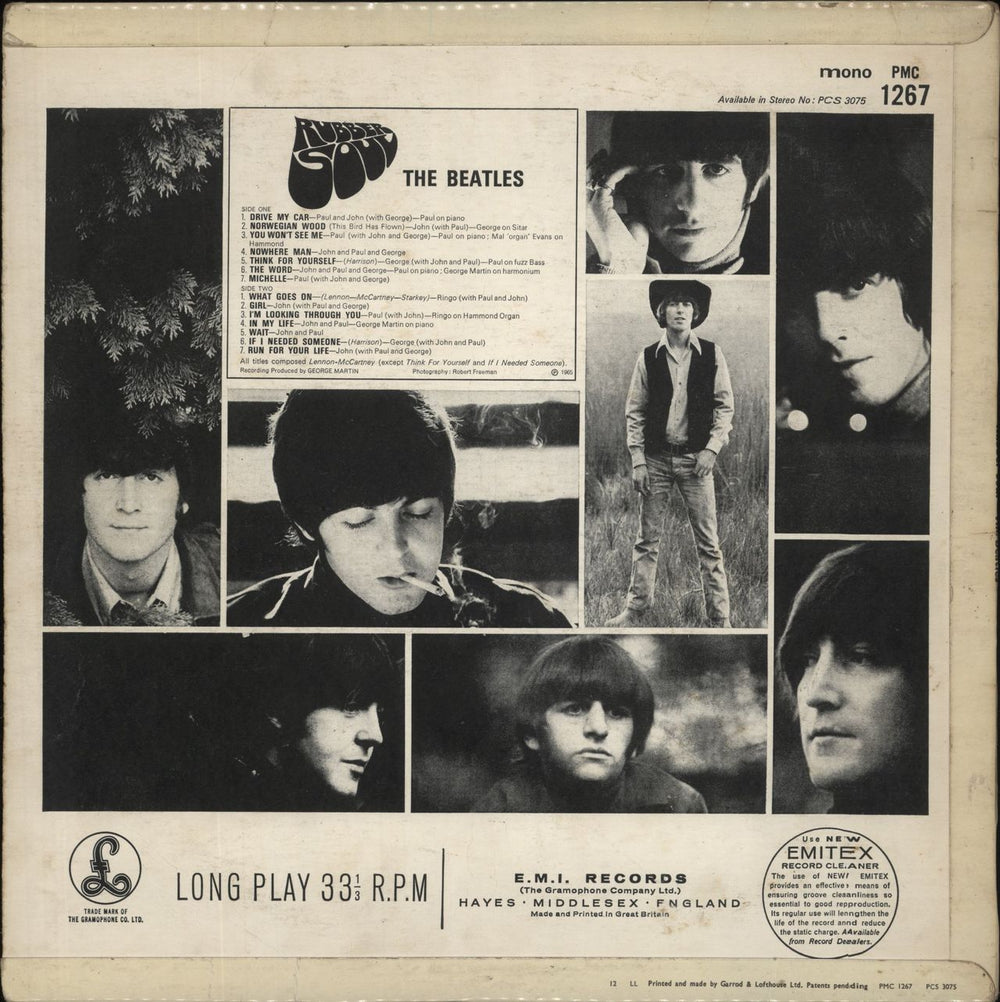 The Beatles Rubber Soul - 1st - Loud Cut - G UK vinyl LP album (LP record)