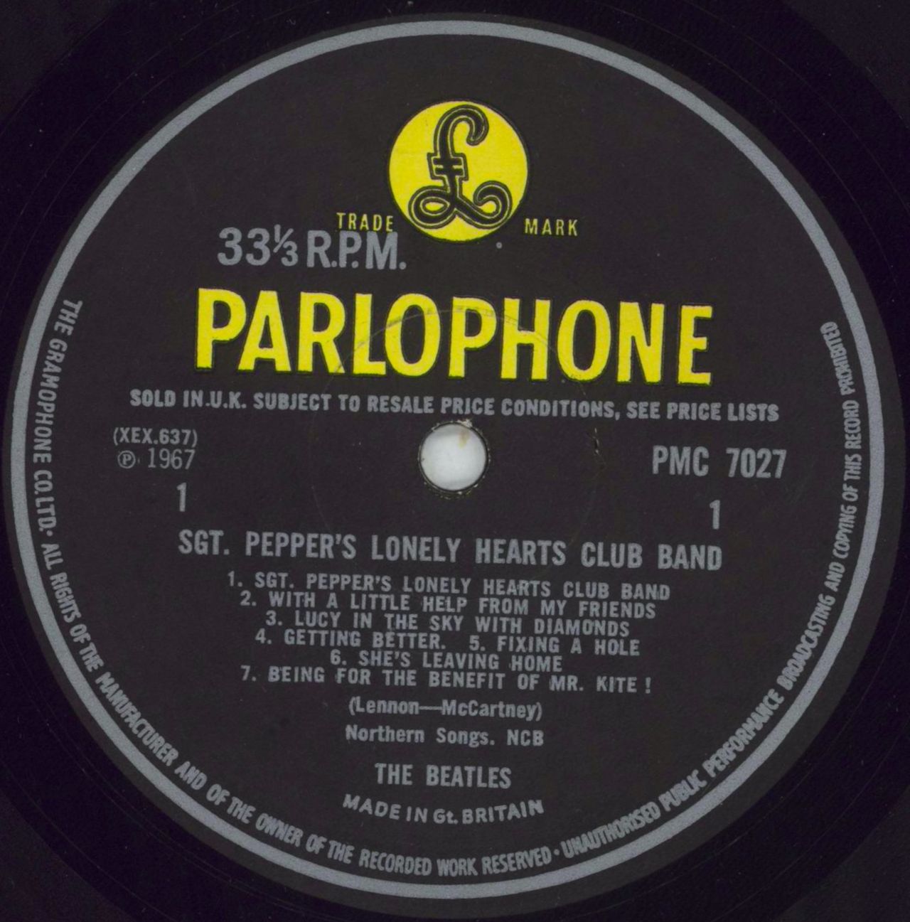 The Beatles Sgt. Pepper's - 1st - Complete - VG UK Vinyl LP