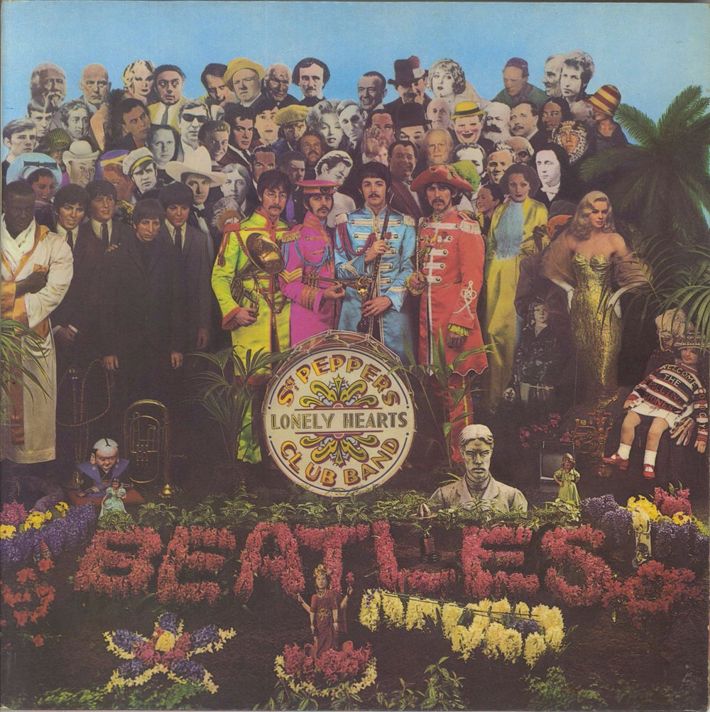 The Beatles Sgt. Pepper's - 1st - Complete - VG UK vinyl LP album (LP record) PMC7027