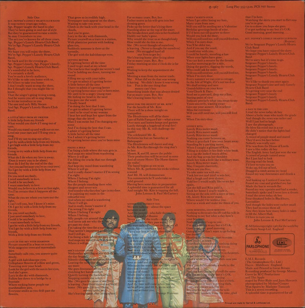 The Beatles Sgt. Pepper's Lonely Hearts Club Band - Nimbus UK vinyl LP album (LP record)