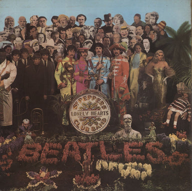 The Beatles Sgt. Pepper's - Wide Spine - VG+ UK vinyl LP album (LP record) PMC7027